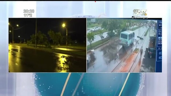 Bus atropelló a una motociclista en CDE - SNT