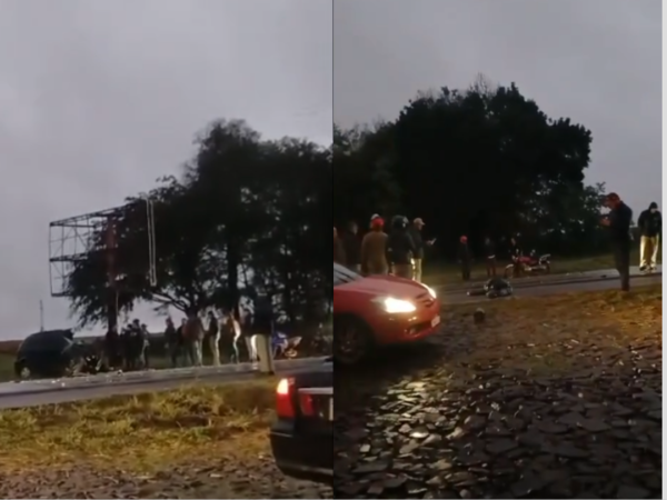 (VIDEO). Dos finados es el resultado de un feo accidente en Minga Porã