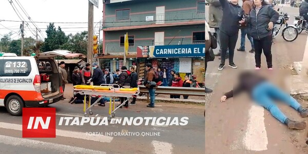 JOVEN RESULTÓ HERIDA TRAS COLISIÓN SOBRE LA RUTA PY06 EN ENCARNACIÓN - Itapúa Noticias