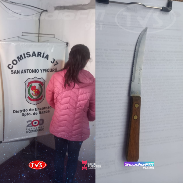 MUJER ADULTA DENUNCIA A SU HIJA POR ATACARLA CON ARMA BLANCA - TVS