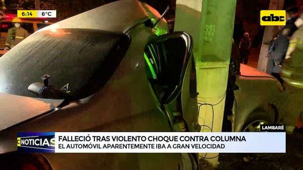 Video: Falleció tras violento choque contra columna - ABC Noticias - ABC Color