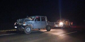 Accidente por culpa de vaca suelta en ruta