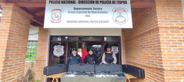 GEO Itapúa recibe armas incautadas en Operativo Dakovo