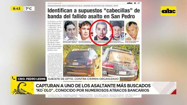 Video: Capturan al segundo asaltante más buscado del Paraguay - ABC Noticias - ABC Color
