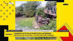 AHORA: Un camión cayó de un puente en Lagerenza  - ABC Noticias - ABC Color