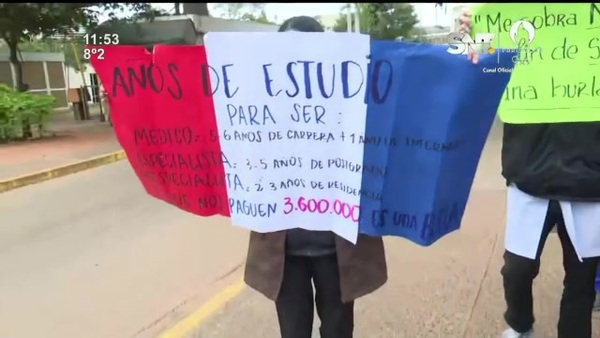 Médicos residentes piden aumento salarial - SNT