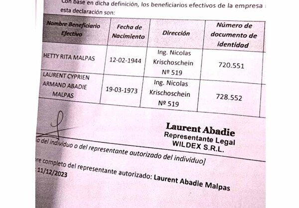 ANDE compra bono ambiental de una persona con cédula falsa | DIARIO PRIMERA PLANA