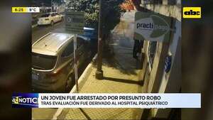 Video: joven fue arrestado por presunto robo y fue derivado al Hospital Psiquiátrico - ABC Noticias - ABC Color
