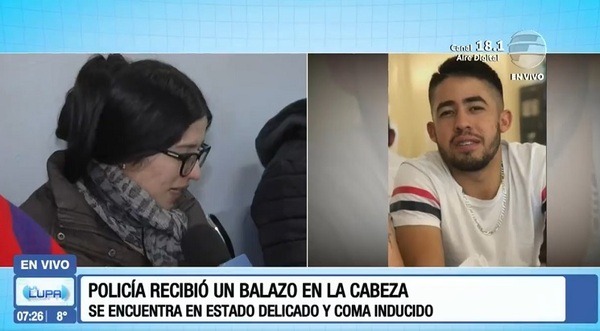 Mujer de policía en estado grave: "Yo sé que él se va a levantar" - Noticias Paraguay