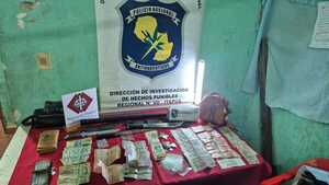 Allanaron vivienda e incautan dinero y droga en el barrio San Pedro de Encarnación