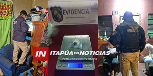 INCAUTAN PRESUNTAS DROGAS TRAS OPERATIVO EN EL B° SAN PEDRO DE ENCARNACIÓN - Itapúa Noticias