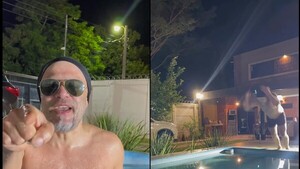 Jaime Zacher se lanzó a la pileta con el friazo y casi se congela