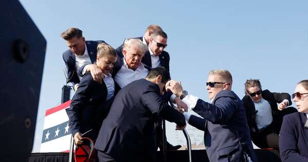 La Nación / Evacúan a Trump ensangrentado de mitin tras disparos