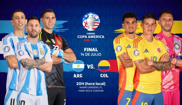 Argentina y Colombia definirán el título de la Copa América