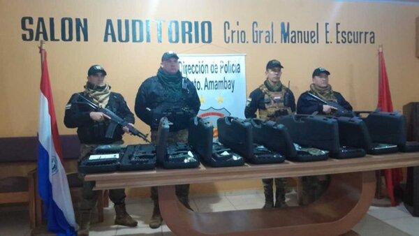 Policías de Amambay utilizarán ocho fusiles incautados en el Operativo Dakovo