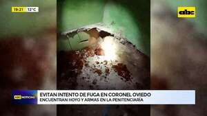Frustran intento de fuga en Coronel Oviedo: encuentran hoyo y armas en la penitenciaría - ABC Noticias - ABC Color