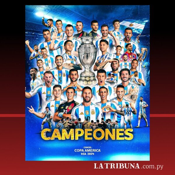 Argentina en alargue ganó su copa América numero 16
