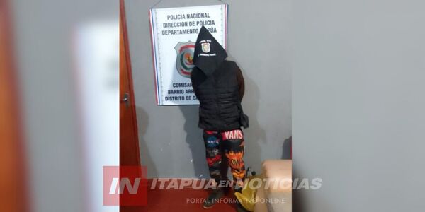 VECINOS REDUJERON A UN SUJETO EN FLAGRANTE HURTO DOMICILIARIO EN CAMBYRETÁ - Itapúa Noticias