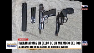 Encuentran armas en la celda de un miembro del PCC - Noticias Paraguay