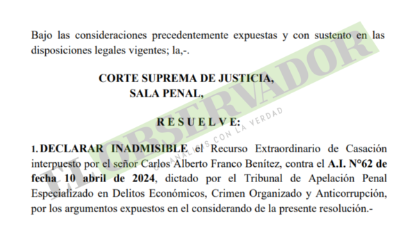 Queda firme elevación a juicio de la causa por estafa a expresidente de la Aso de