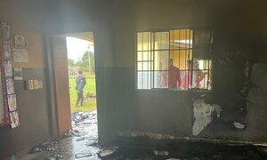 Quemaron un aula de escuela de Minga Guazú