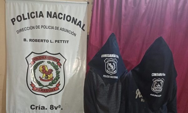 Capturan a ladrones de peluquería y joyería en barrio Republicano