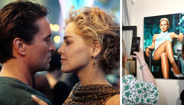 Sharon Stone revive famosa escena de la peli “Bajos instintos” ¡en ropa interior!