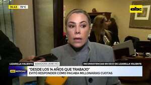 Inconsistencias en DD.JJ. de Lizarella Valiente: “Desde los 14 años que trabajo” - ABC Noticias - ABC Color