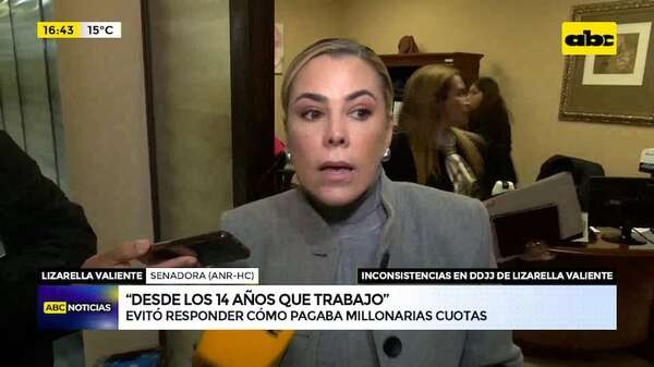 Inconsistencias en DD.JJ. de Lizarella Valiente: “Desde los 14 años que trabajo” - ABC Noticias - ABC Color