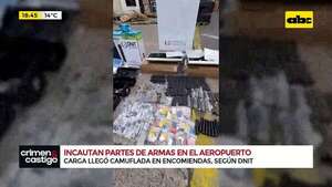 Video: incautan partes de armas de alto calibre en el Aeropuerto Silvio Pettirossi - Crimen y castigo - ABC Color