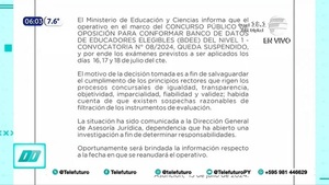 MEC suspende concurso por supuesta filtración de exámenes - Noticias Paraguay