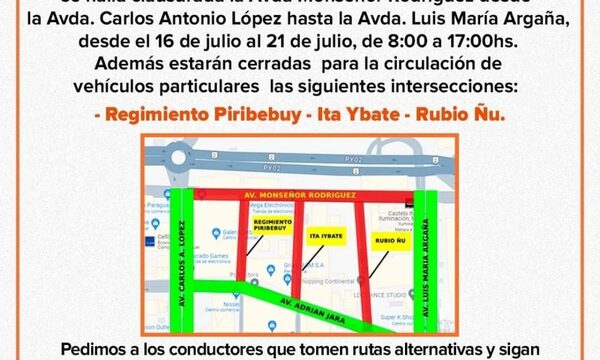 Avenidas céntricas cerradas por “Liquida San Blas”