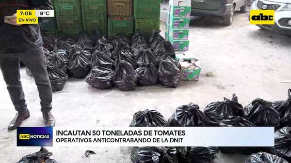 Video: Incautan 38.000 kilos de tomate en operativos anticontrabando - ABC Noticias - ABC Color