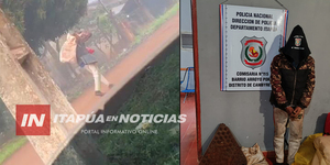 SUJETO FUE APREHENDIDO POR HURTAR UNA TAPA DE DESAGÜE EN CAMBYRETÁ - Itapúa Noticias