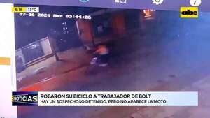 Video: Robaron su biciclo a trabajador de motobolt   - ABC Noticias - ABC Color