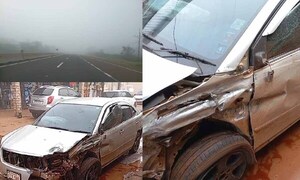 Neblina causó choque de vehículo contra baranda en la rotonda de San José de los Arroyos – Prensa 5