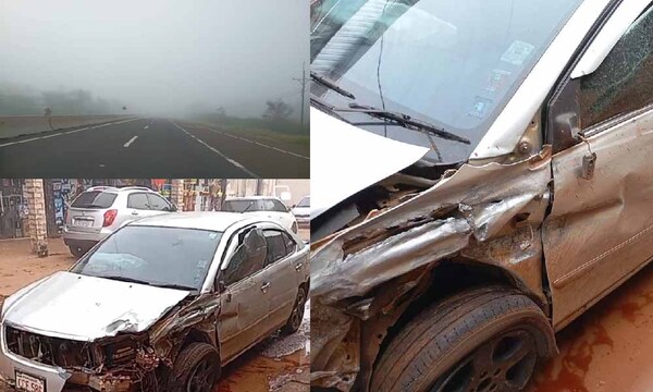 Neblina causó choque de vehículo contra baranda en la rotonda de San José de los Arroyos – Prensa 5