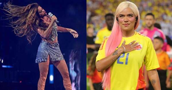 La Nación / Acusan a Shakira de usar playback y ningunear a Karol G en la Copa América