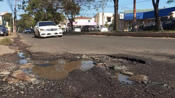 La Avda. Mcal. López debe ser intervenida de manera urgente, dicen frentistas y automovilistas - Nacionales - ABC Color