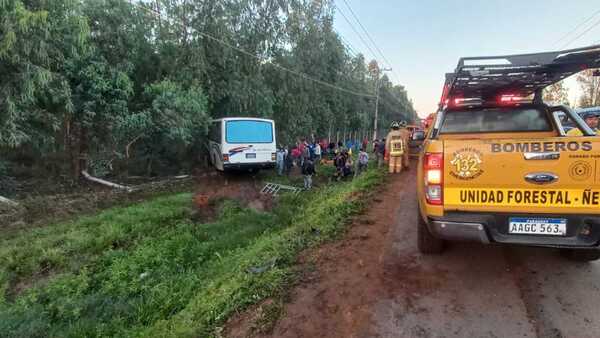 Villeta: Un pasajero fallecido tras aparatoso accidente de colectivo