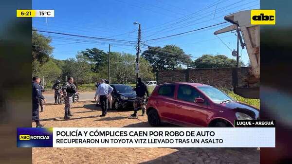 Video: Policía y cómplices caen por robo de auto - ABC Noticias - ABC Color