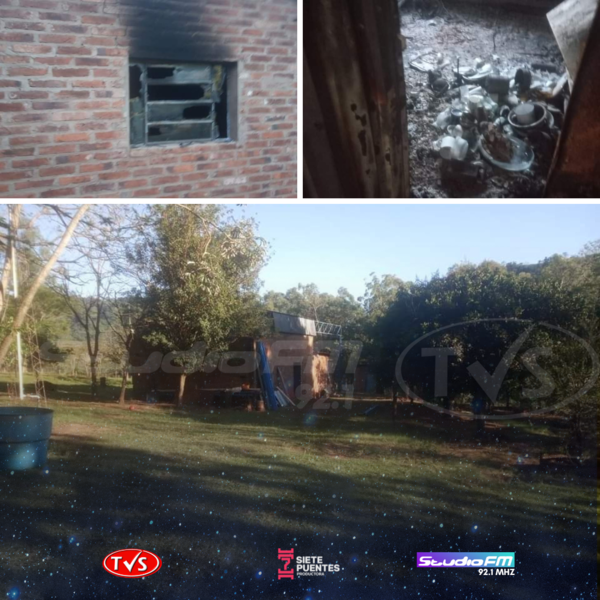 ATAQUE CRIMINAL EN COLONIA CERRO CORA DE ALTO VERA: DISPARARON A UN CAPATAZ E INCENDIARON UN ESTABLECIMIENTO - TVS