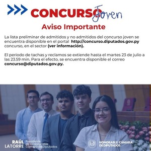 Difunden lista preliminar de 1.744 habilitados para el concurso público en Diputados - ADN Digital