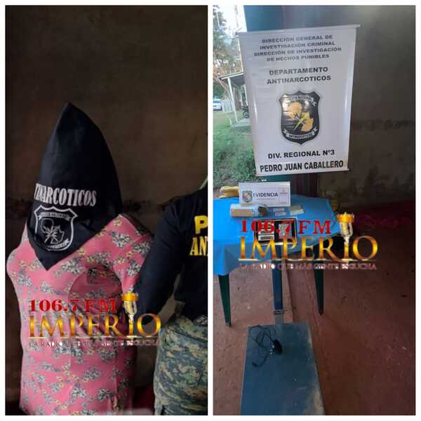 Antinarcóticos detiene a una mujer con un paquete de marihuana durante allanamiento - Radio Imperio 106.7 FM