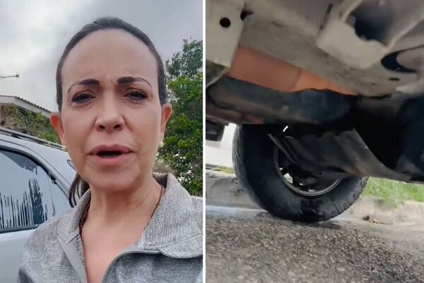 María Corina Machado denuncia un sabotaje a los frenos del vehículo con el que se desplazaba a Caracas