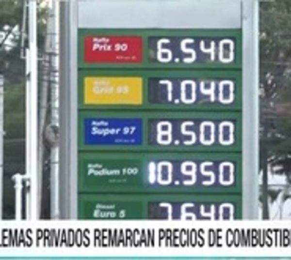 Emblemas privados remarcan precios de combustibles desde este viernes - Paraguay.com
