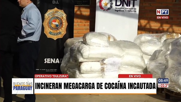 Operativo Dulzura: Incinerarán megacarga de cocaína - Noticias Paraguay