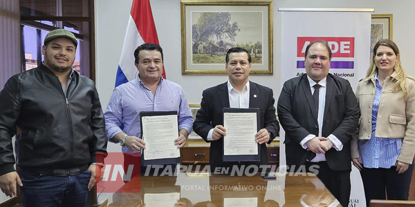 MUNICIPALIDAD DE TRINIDAD FIRMÓ TRES IMPORTANTES CONVENIOS CON LA ANDE - Itapúa Noticias