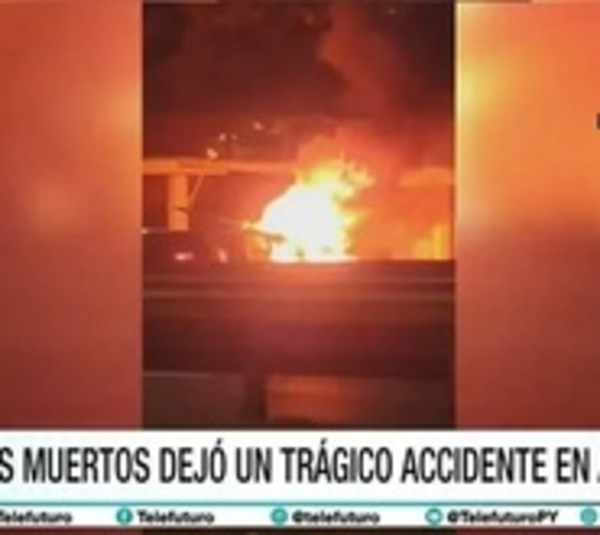 Terrible accidente dejó dos muertos en Autopista Ñu Guasu - Paraguay.com