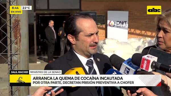 Video: Arrancó la quema de cocaína incautada - ABC Noticias - ABC Color